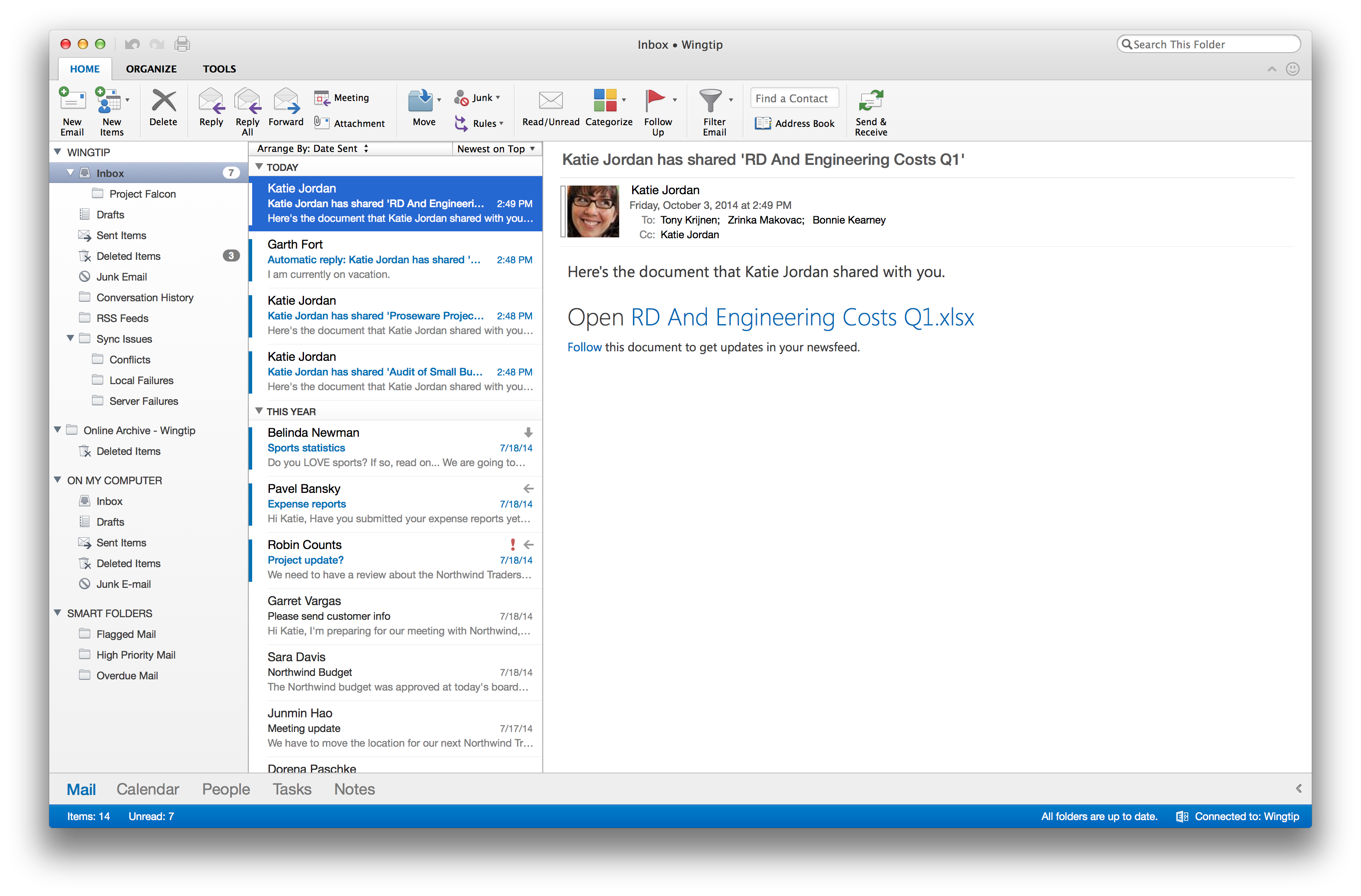 Outlook for mac all except mail account